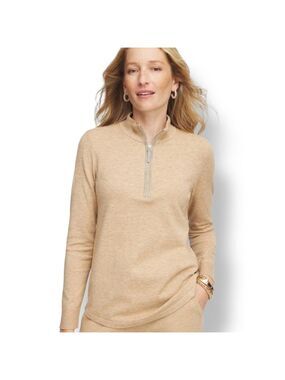 CHICO’S Zenergy® Luxe Half Zip Pullover Top  EcoVero™ Blend w/ Cashmere Sz XL